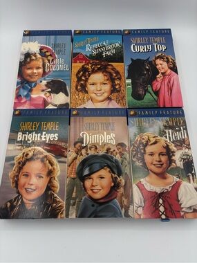 Shirley Temple 20th Century Fox LOT of 6 VHS Tapes Colorized Version Collection